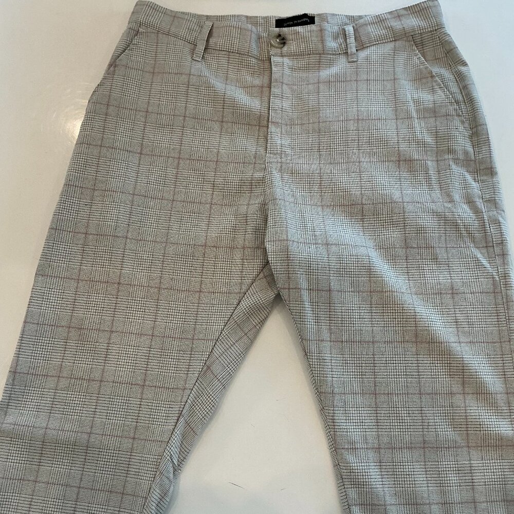 COTTON ON GARMENTS,  MEN'S PLAID PANTS, SIZE 32 WITH 27.5" INSEAM